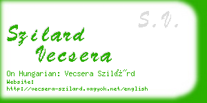 szilard vecsera business card